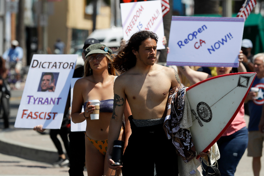 Surfistas protesto Califórnia