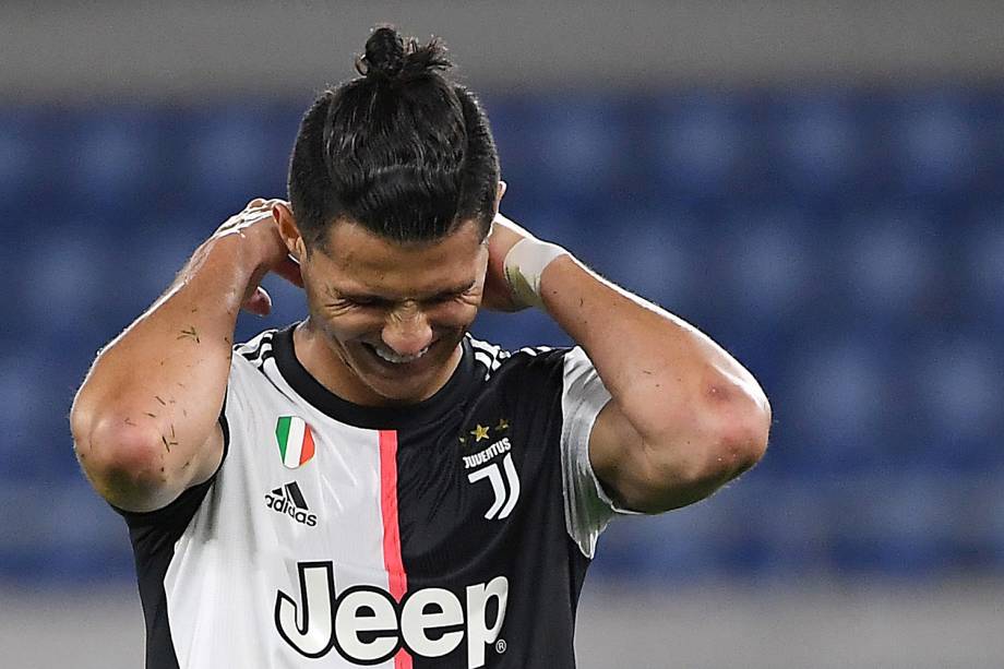 Cristiano Ronaldo, da Juventus, durante a partida contra o Napoli pela final da Copa Itália