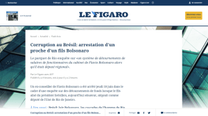 Le Figaro Queiroz Bolsonaro