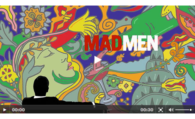 Arte da abertura do último episódio da série 'Mad Men' criado por Milton Glaser