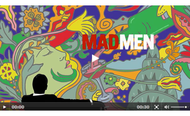 Arte da abertura do último episódio da série 'Mad Men' criado por Milton Glaser