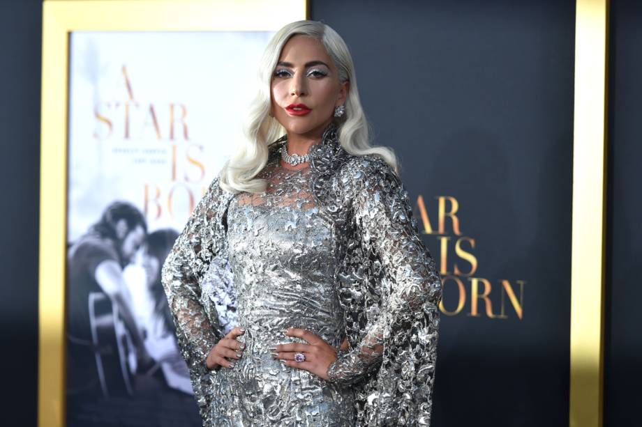 Lady Gaga durante a estreia de seu filme "A Star Is Born", em 2018