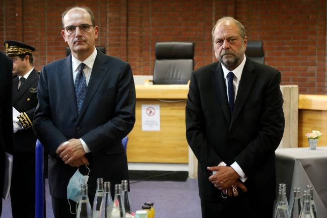 French PM Castex and Justice Minister Dupond-Moretti at the courthouse in Bobigny French PM Castex and Justice Minister Dupond-Moretti at the courthouse in Bobigny