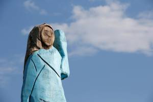 FILE PHOTO: Life-size wooden sculpture of U.S. first lady Melania Trump is officially unveiled in Rozno, near her hometown of Sevnica FILE PHOTO: Life-size wooden sculpture of U.S. first lady Melania Trump is officially unveiled in Rozno, near her hometown of Sevnica
