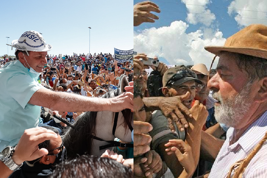 Bolsonaro e Lula são recebidos por população em visita ao Nordeste