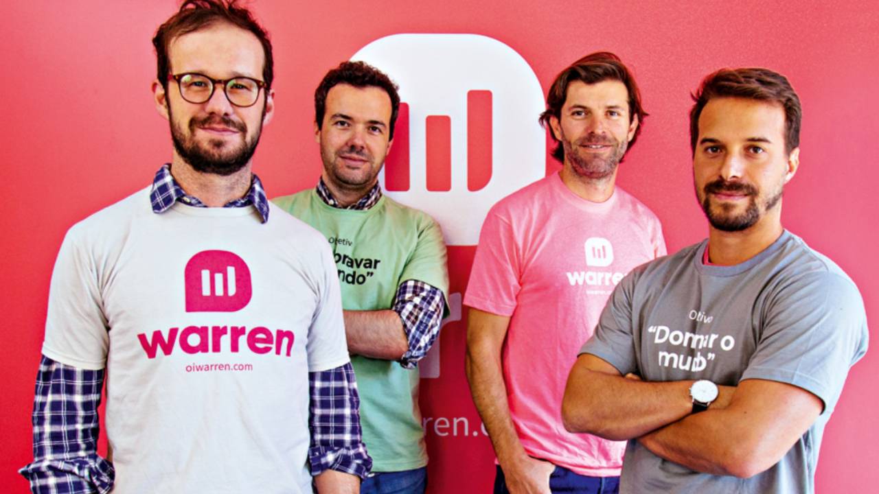 os irmãos Tito e André Gusmão, Rodrigo Grundig e o investidor e ex-fundador da XP Investimentos, Marcelo Maisonnave