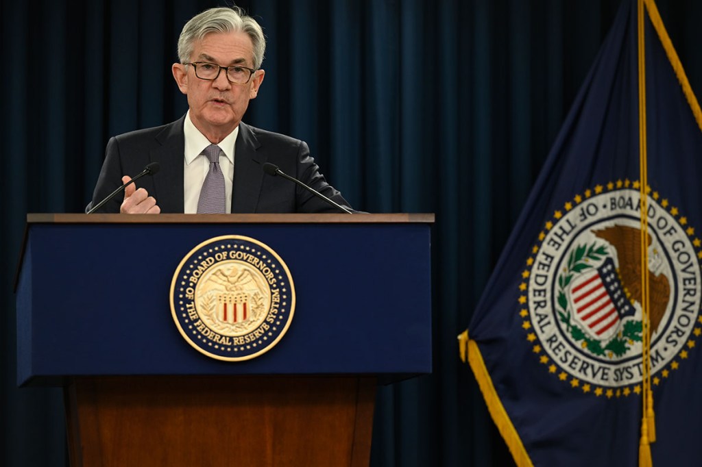Jerome Powell, presidente do Federal Reserve (FED), o banco central dos EUA -