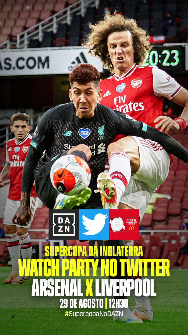 Arsenal x Liverpool é atração no DAZN