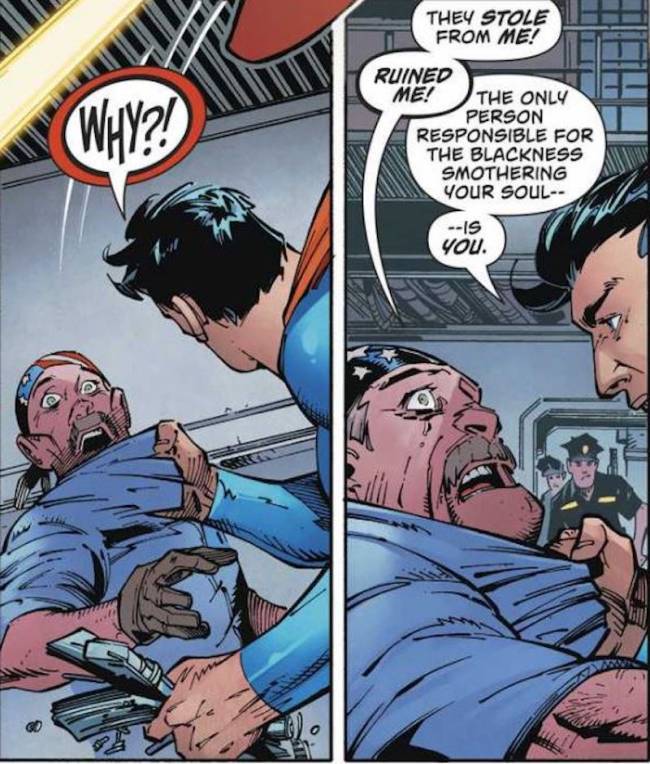 Superman, o imigrante ilegal, combate americano xenófobo em revista em quadrinhos publicada em 2017