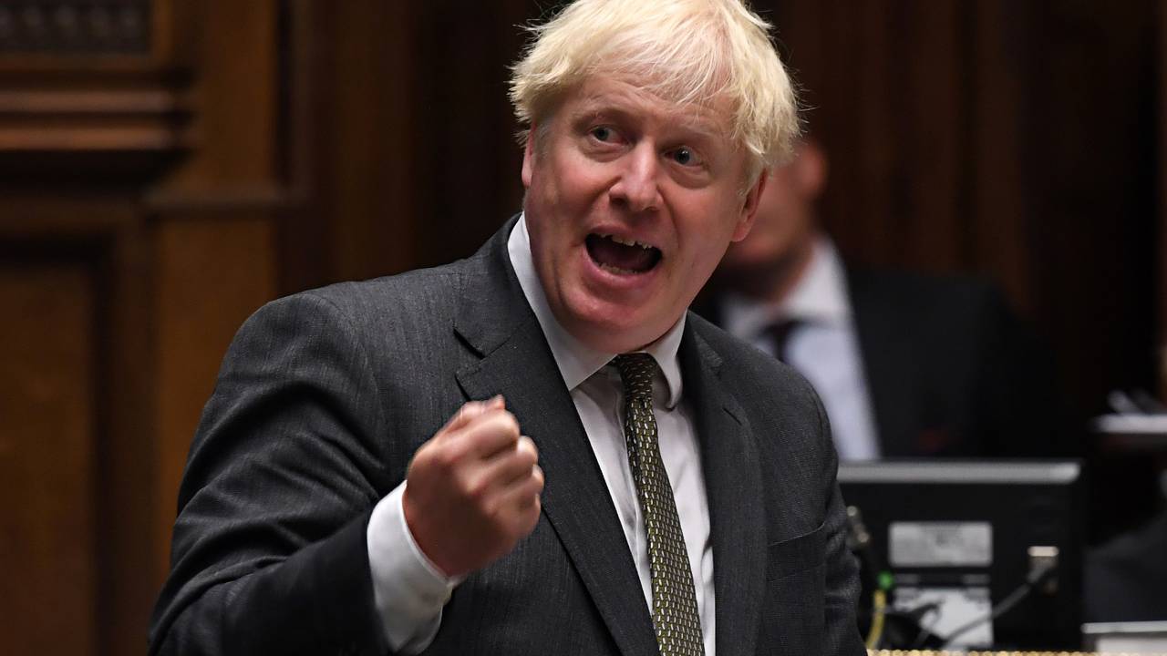 Primeiro-ministro britânico, Boris Johnson, fala durante evento na Câmara dos Comuns, a câmara baixa do Parlamento, em Londres. 23/09/2020
