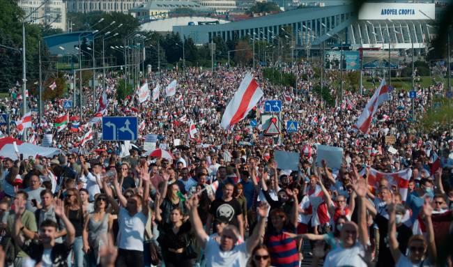 Belarus opposition rally against results of president elections