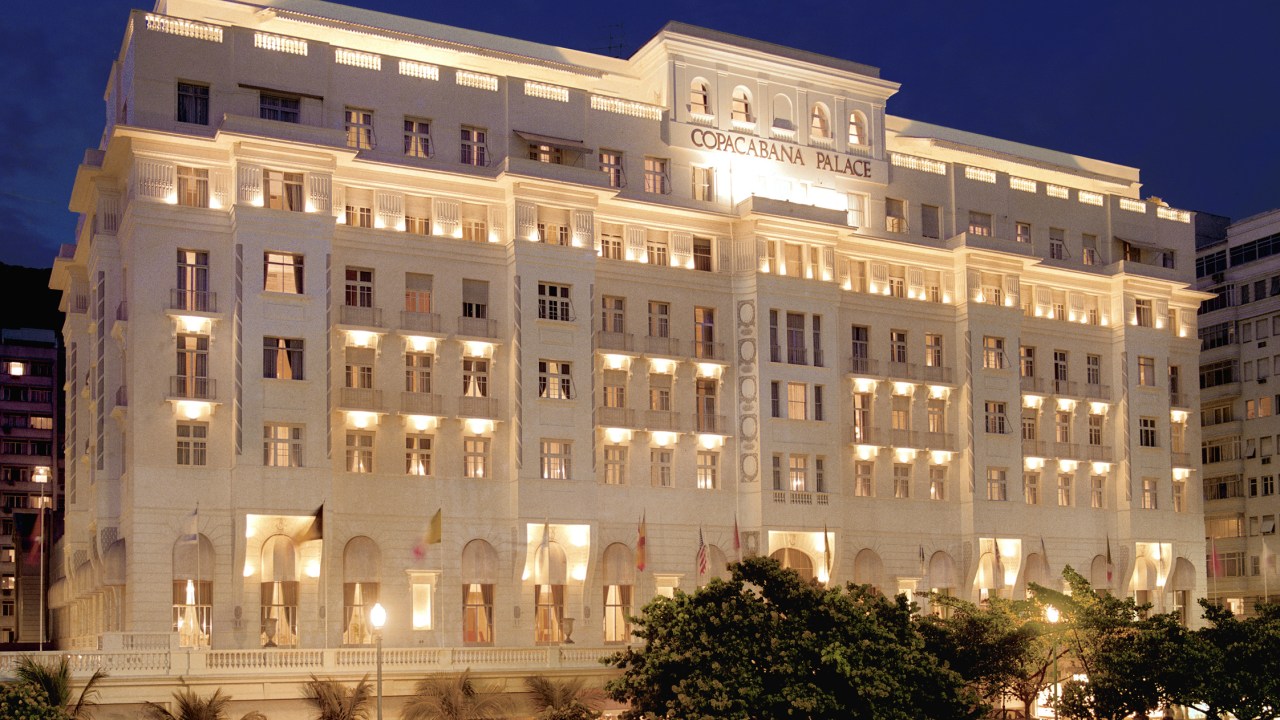A fachada do hotel Copacabana Palace