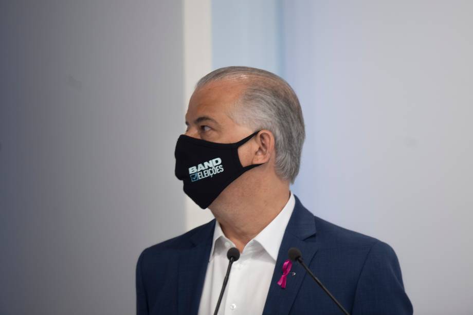 Marcio França (PSB) durante o debate eleitoral para a prefeitura de São Paulo - Marcio França (PSB) durante o debate eleitoral para a prefeitura de São Paulo -