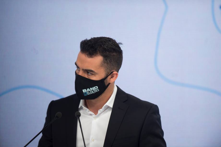 Arthur do Val (Patriota) durante o debate eleitoral para a prefeitura de São Paulo - Arthur do Val (Patriota) durante o debate eleitoral para a prefeitura de São Paulo -