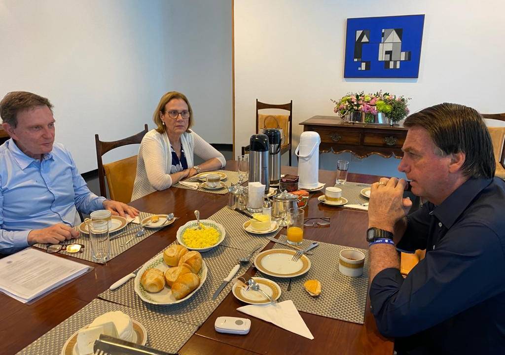 Marcelo Crivella, Sylvia Jane e Jair Bolsonaro - 30/10/20