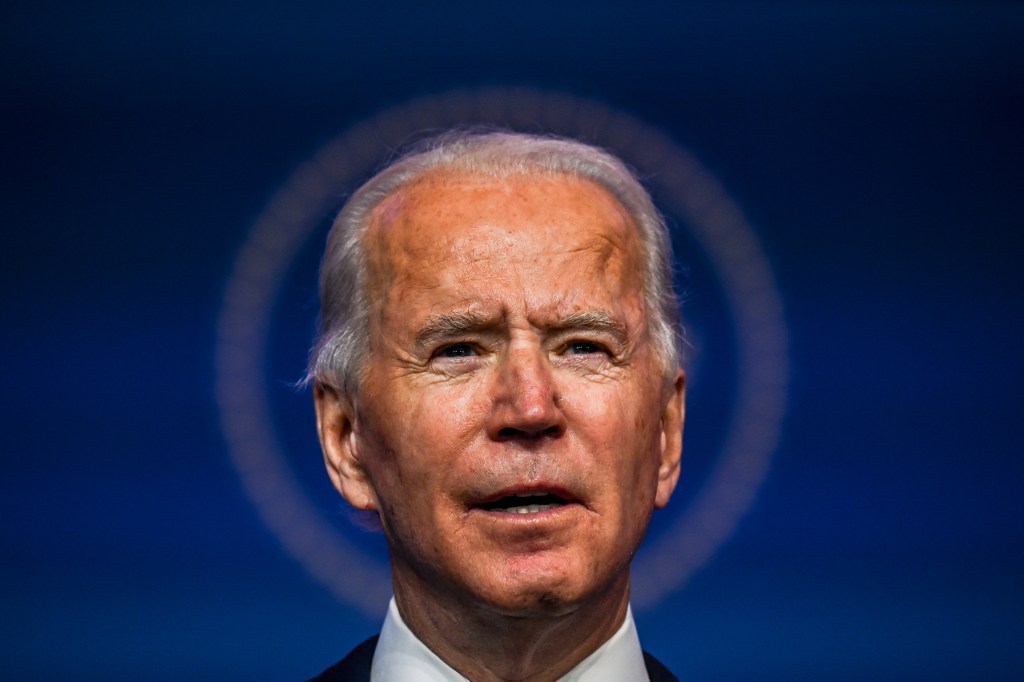 Joe Biden em evento de anúncio de membros do seu gabinete em Wilmington, Delaware - 24/11/2020