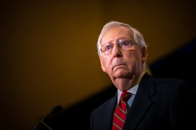 Sen. Mitch McConnell Holds Press Conference To Discuss Election Results