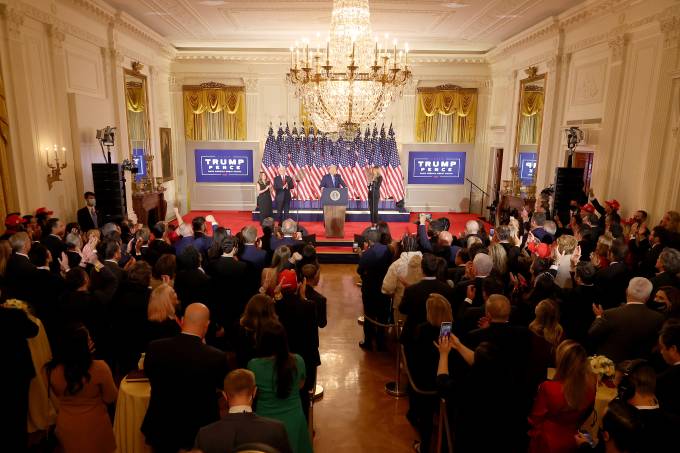 President Donald Trump Holds Election Night Event At The White House