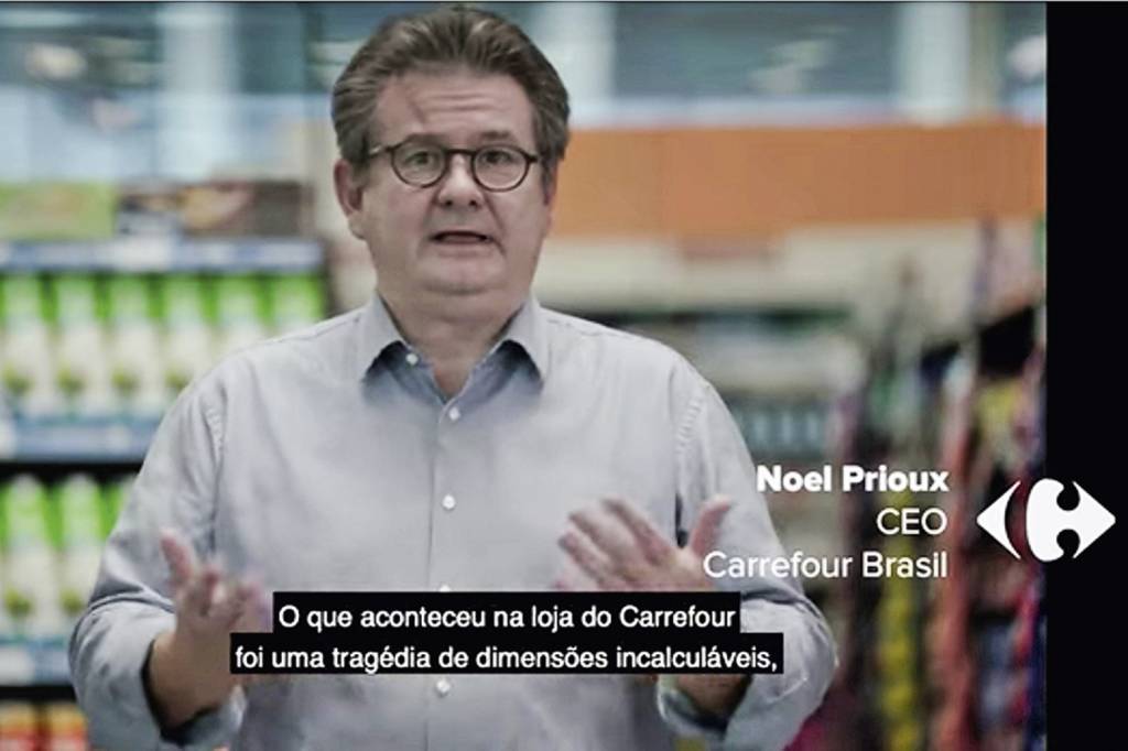 REAÇÃO - Noel Prioux, CEO do Carrefour: pedido de desculpas no horário nobre -
