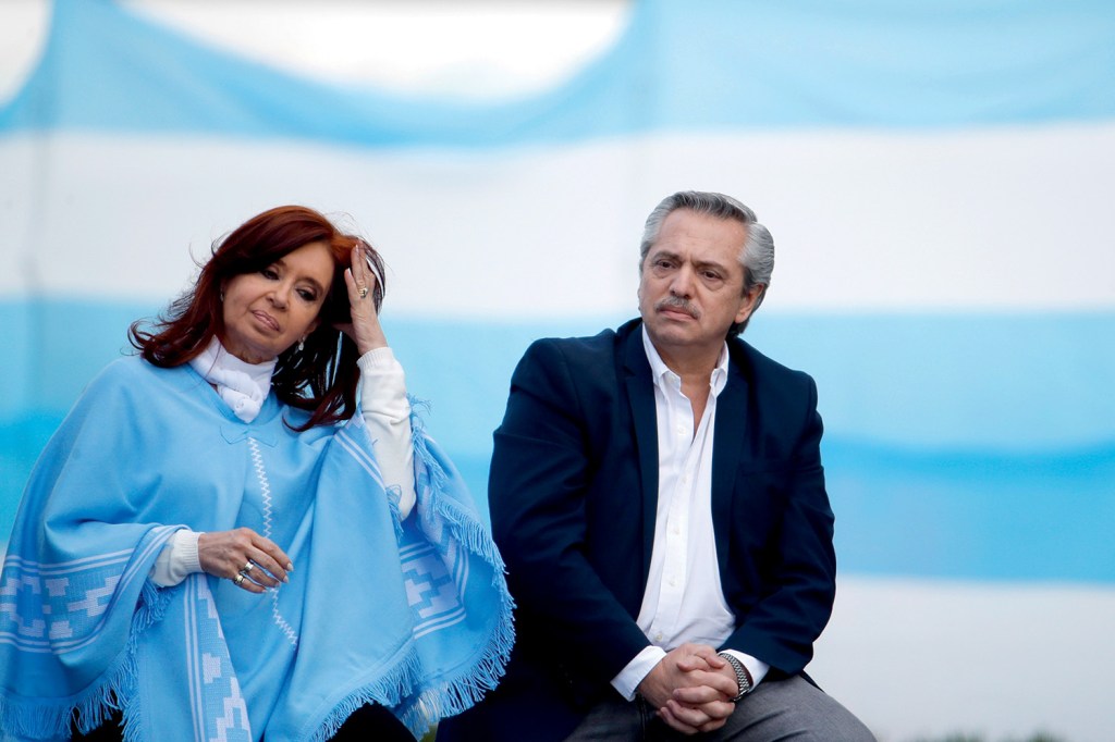 NÃO MUY AMIGOS - Kirchner e Fernández: a última troca de mensagens entre a vice e o presidente foi em outubro -