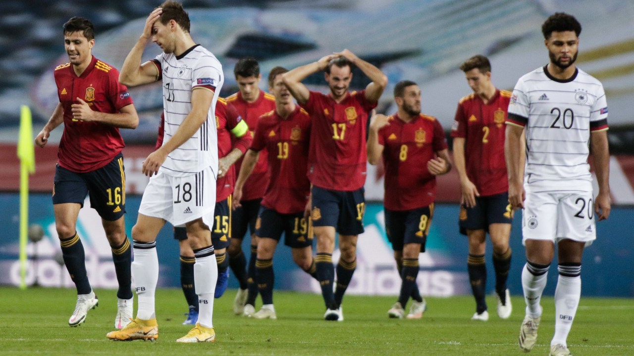 Espanha aplica goleada de 6 a o sobre a Alemanha pela Liga das Nações, em Sevilha -