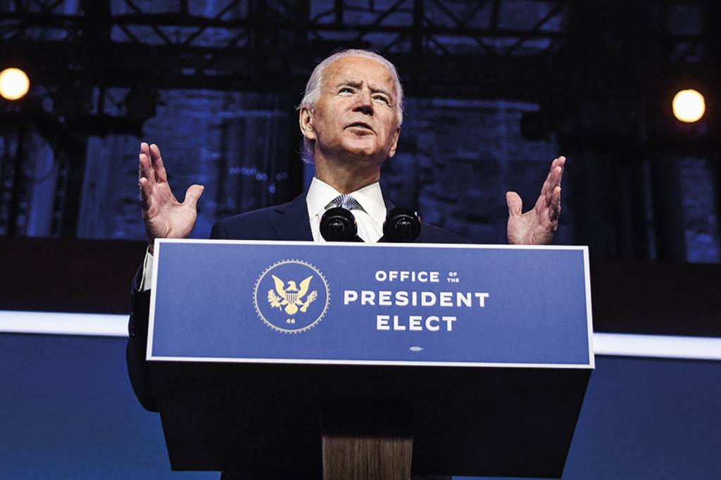 LIMPEZA - Joe Biden, presidente eleito dos Estados Unidos: o combate às emissões de carbono, parte de sua “agenda verde”, será prioridade no seu governo -