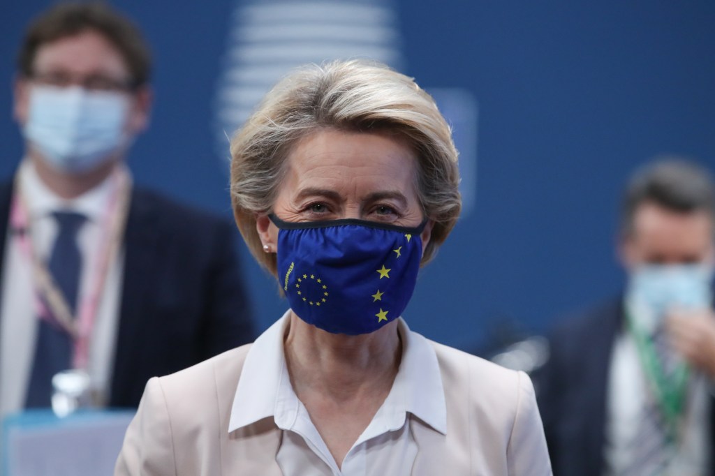 Presidente da Comissão Europeia, Ursula von der Leyen, em Bruxelas. 10/12/2020
