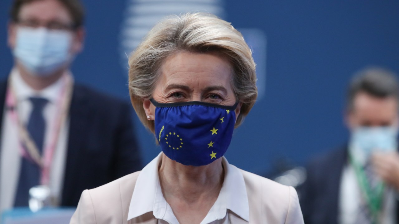 Presidente da Comissão Europeia, Ursula von der Leyen, em Bruxelas. 10/12/2020