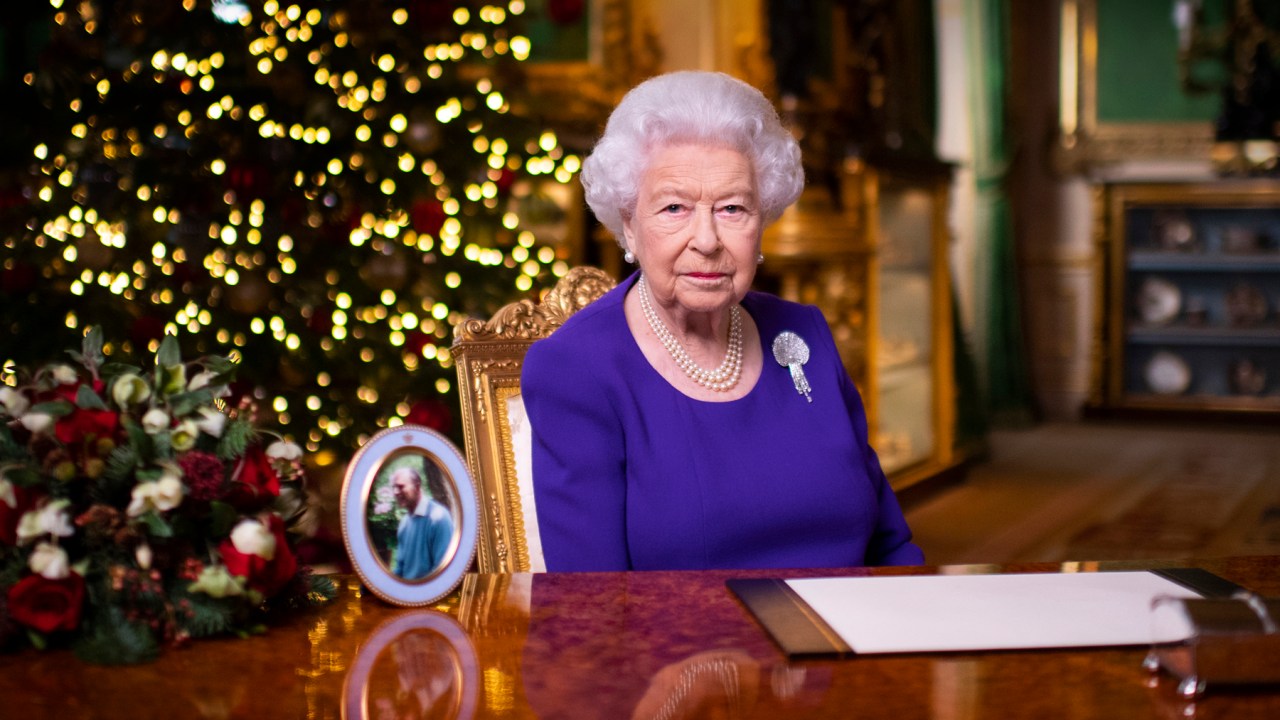 A rainha Elizabeth II em sua transmissão de Natal de 2020