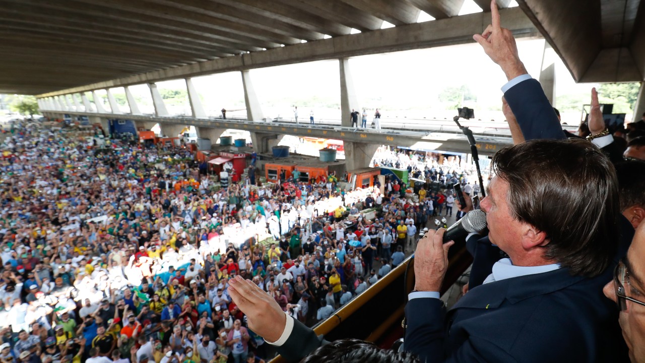 Presidente Jair Bolsonaro em evento no Ceagesp