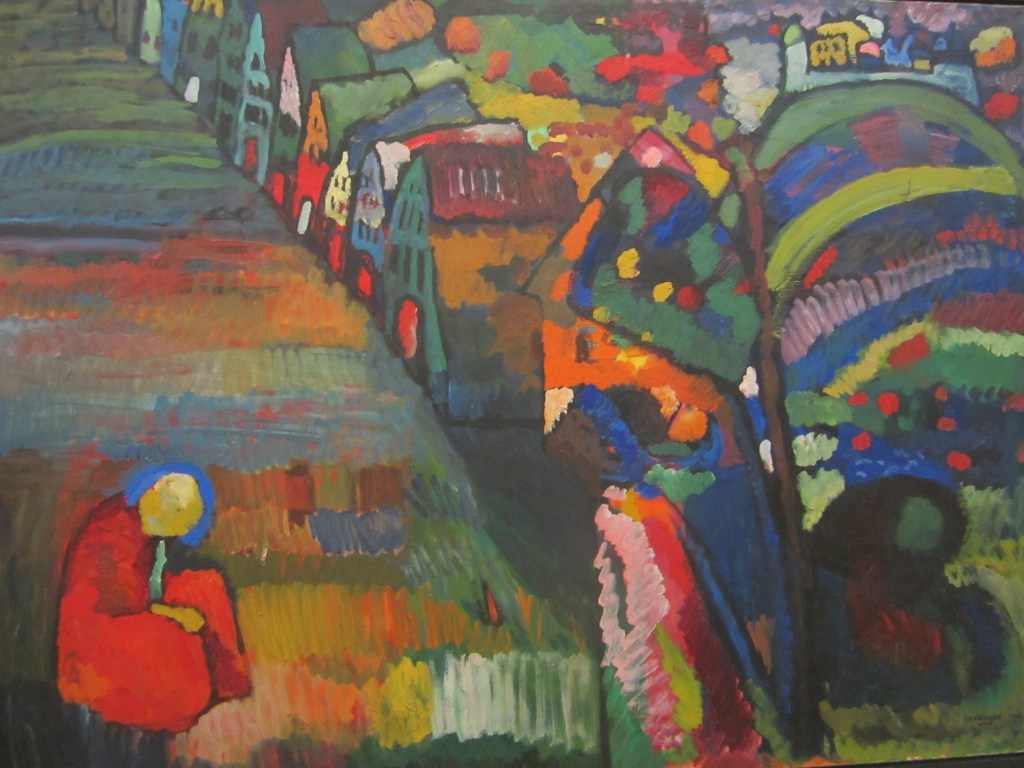 Panting With Houses, pintura de Kandisnsky
