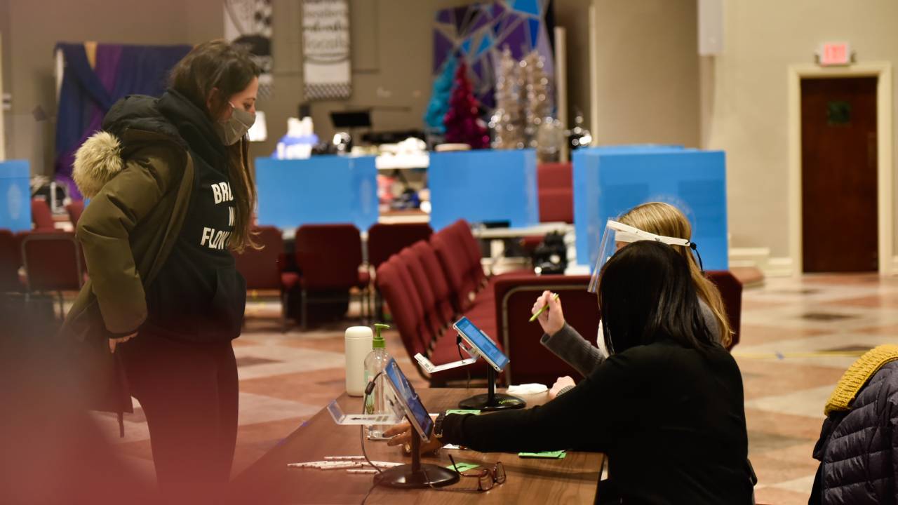 Eleitores votam em Atlanta, Geórgia. 05/01/2021