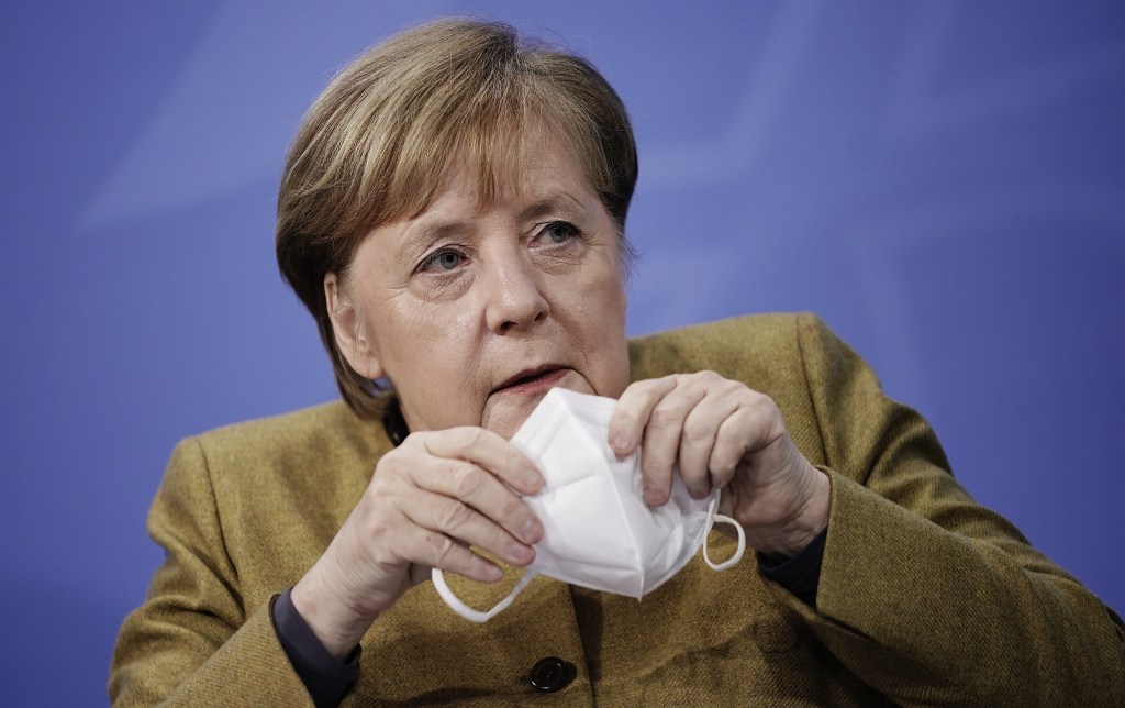 Chanceler da Alemanha, Angela Merkel, durante coletiva em Berlim. 05/01/2021