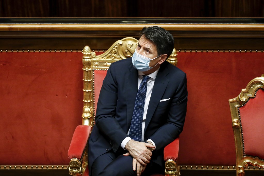 Primeiro-ministro italiano, Giuseppe Conte. 19/01/2021