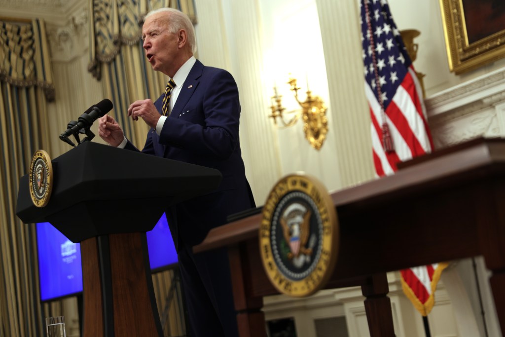 Presidente dos EUA, Joe Biden, fala durante evento na Casa Branca sobre a crise econômica provocada pela pandemia. 22/01/2021