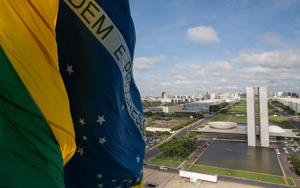 Bandeira do Brasil, na capital federal.