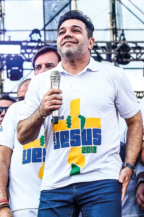 CONSELHEIRO MARCO FELICIANO NA MARCHA PARA CRISTO EM SÃO PAULO - um dos políticos mais próximos ao presidente -