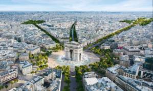 Uma imagem do escritório de arquitetura PCA-Stream mostrando as mudanças planejadas para a área da Champs-Élysées.