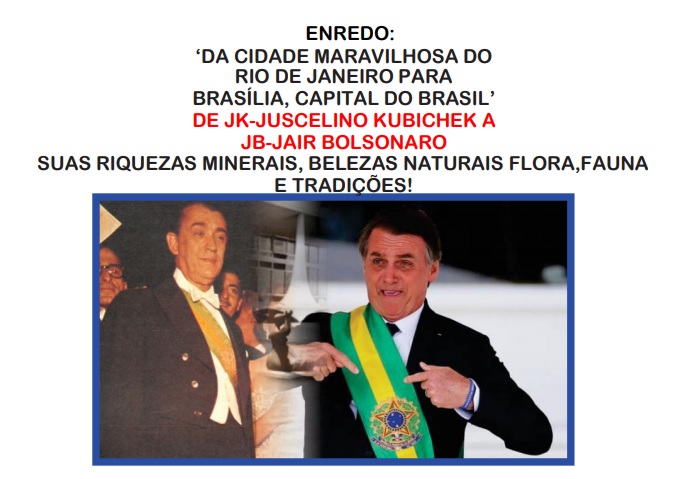 Projeto tem imagem de Bolsonaro ao lado de JK: enredo em ano eleitoral