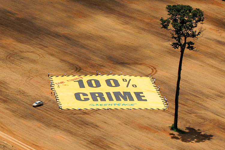 PROTESTO - Greenpeace: importante campanha de conscientização não pode ser feita com acusações genéricas -