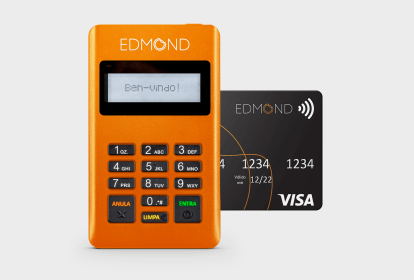 Maquininha da fintech Edmond.