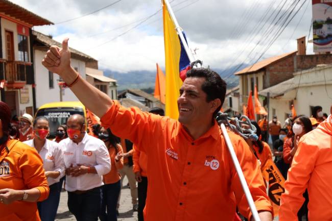O candidato à Presidência do Equador, Xavier Hervas