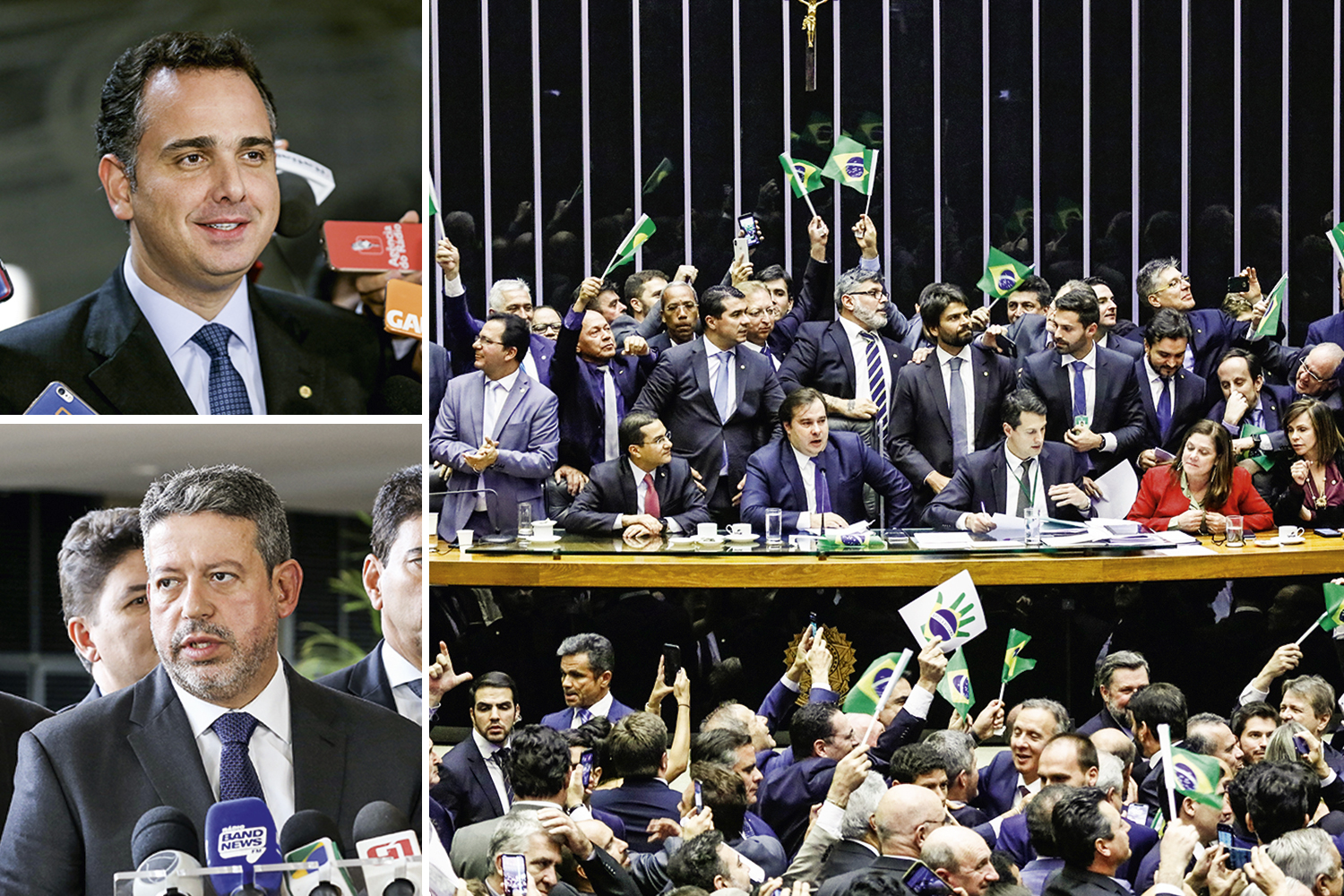 OPORTUNIDADE - Pacheco e Lira: chance para o governo aprovar uma agenda liberal. Até aqui, essa pauta se resumiu apenas à aprovação da Previdência -