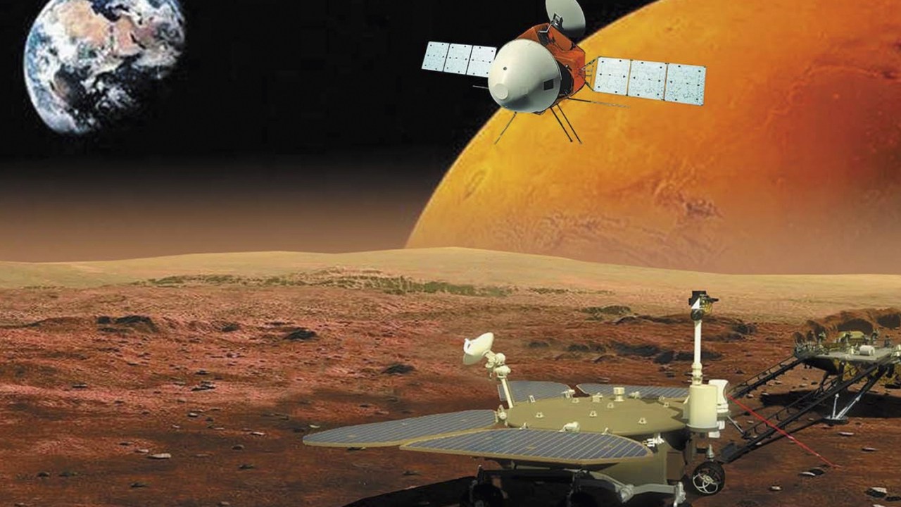 AÇÃO SIMULTÂNEA - Uma sonda na órbita de Marte e, na superfície, nave de pouso e um rover: importante conquista chinesa -