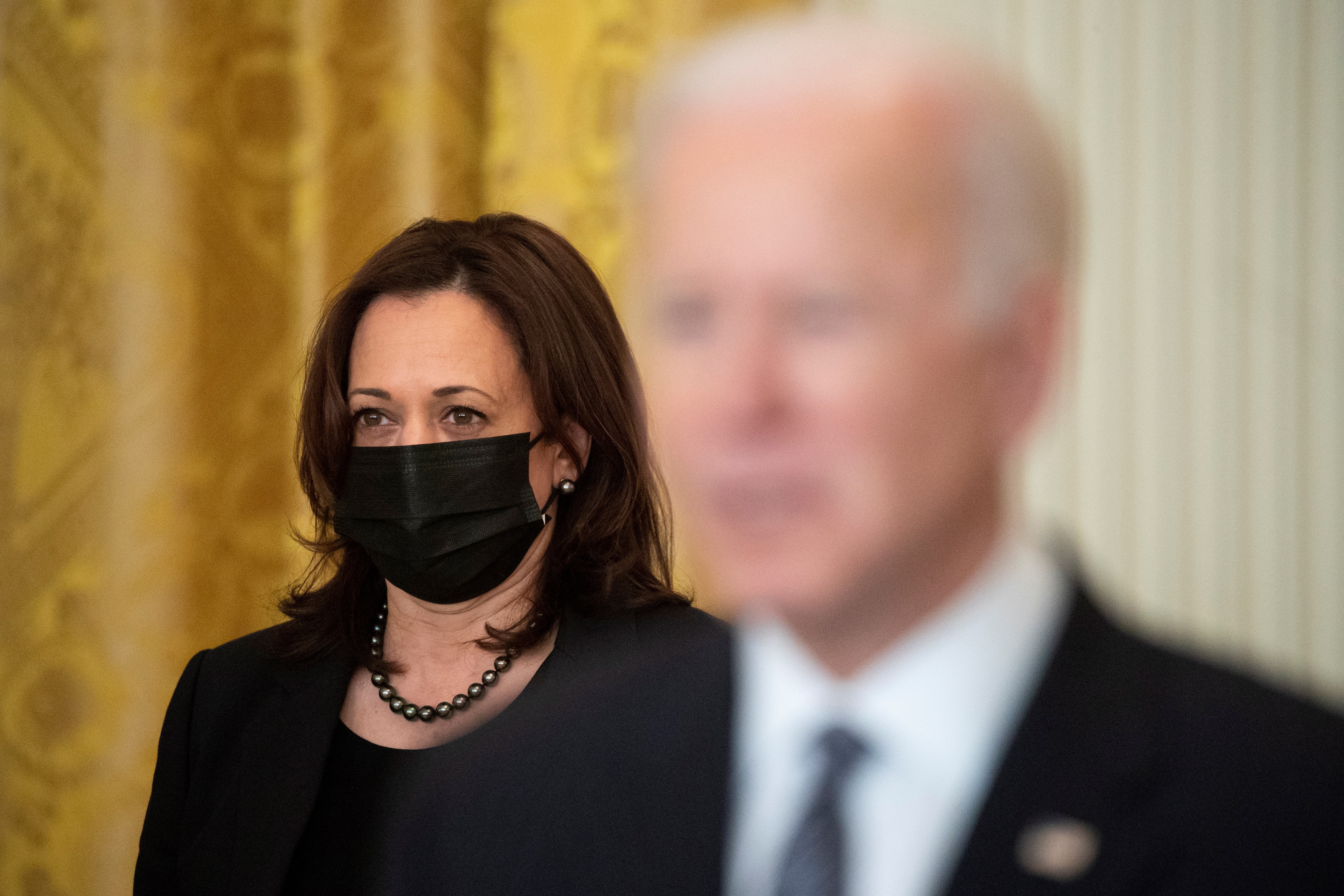 Kamala Harris e Joe Biden na Casa Branca.