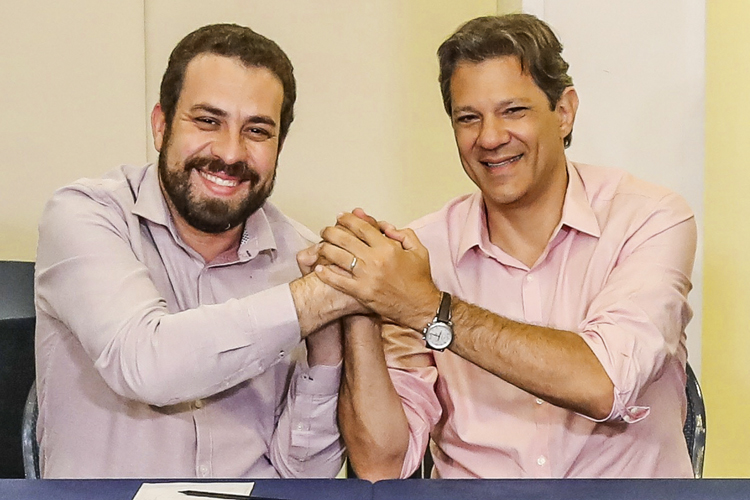 OUTRO PAPEL - Boulos e Haddad: possíveis candidatos viraram coadjuvantes -