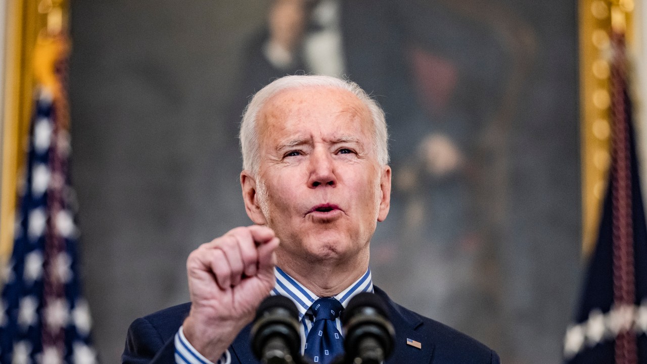 Experiências de vida tornam Biden um presidente diferenciado, diz biógrafo - Na imagem Joe Biden esta discursando.