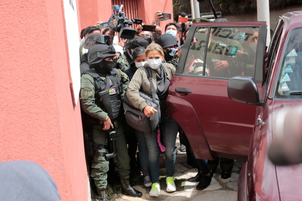 Jeanine Áñez, ex-presidente interina da Bolívia, chega em prisão em La Paz. 15/03/2021