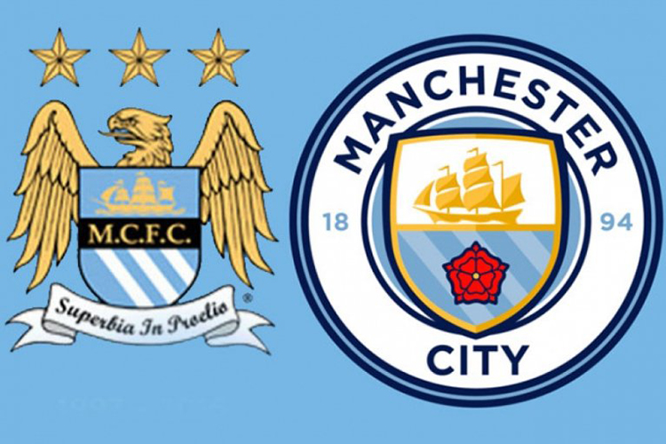 O antes e depois do escudo do Manchester City -