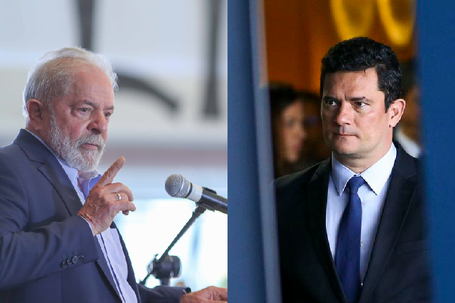 O ex-presidente Lula e o ex-juiz e ex-ministro Sergio Moro